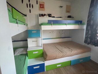Patrové postele pro 3 děti a postel pro kamarády nebo 4 děti - 4