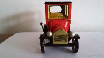 Stará plechová hračka Japonsko 1966 natahování páčkou - 4