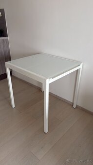 Židle kuchyňská, plast, bílý/trubkový kov - 4