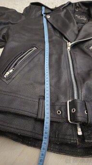 Kožená motorkářská pánská bunda. - 4