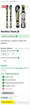 DĚTSKÉ LYŽE NORDICA 120CM SUPER STAV PC 4800,- - 4