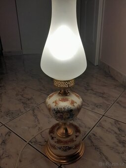 Stará lamp, lampička porcelán z Itálie - 4