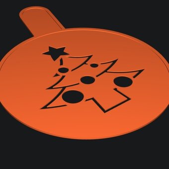 Vánoční šablony na kávu – 3D tisk - 4