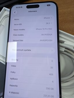 iPhone 15 Pro Max 256GB modrý titan - 4