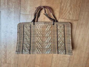 Vintage protektorátní slaměná kabelka – originál - 4