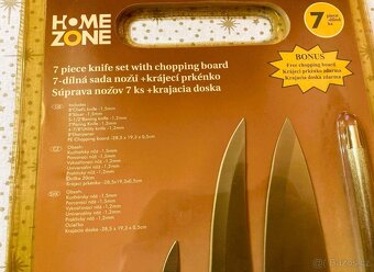 Sada nožů z nerezové oceli s ocílkou a prkénkem - NOVÉ - 4