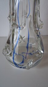 Váza, hutní sklo, zdobení - 4