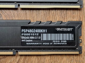 Patriot 8GB (2x4GB) DDR4 2400MHz - stále v záruce - 4