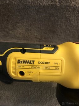 Nová AKU úhlová bruska DeWALT DCG409(bez bat. a nab.) - 4