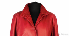 Kožený měkký dámský červený kabátek KARA vel. 42 - 4