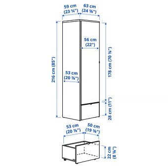 IKEA VISTHUS, šedobílá. - 4