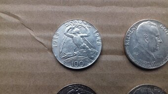 Stříbrné pamětní výroční mince 100 Kčs Stalin Gottwald Únor - 4