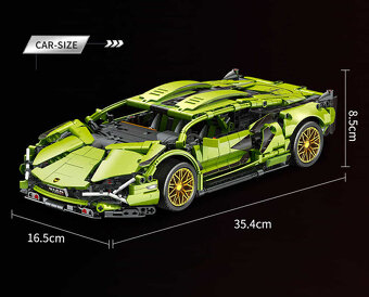 NOVÁ stavebnice Lamborghini závodní auto 1280 dílků - 4