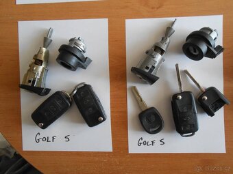 Sada zámků - Š Octavia 2, Vw Golf , Seat - 4
