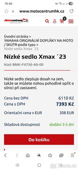 Yamaha XMAX nižší sedlo - 4