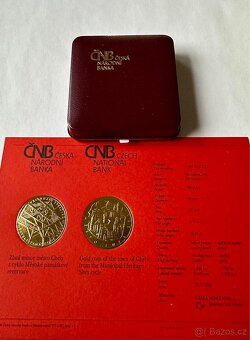 Zlatá 5000 Kč město Cheb Proof. Vzácná mince - 4