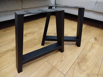 Kovové nohy na stůl ve tvaru A černé (2 ks v sadě) - 4