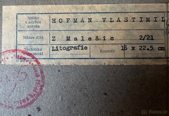 Obraz litografie Hofman Vlastimil 1950 - 4