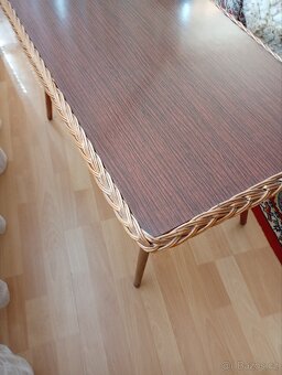 Retro konferenční stolek s poličkou - 4