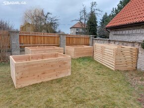 modřínové vyvýšené záhony 3x1x0,4 m - 4