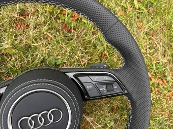 AUDI VOLANT ZKOSENY SPORTOVY + PADLA + AIRBAG - 4