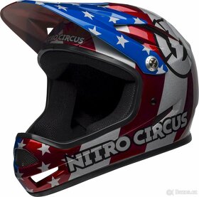 Cyklistická helma Bell Sanction - red/slv/blue nitro circus - 4