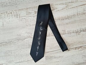 Pánská kravata černá - 4