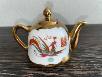 Značený čajový servis, porcelánový čínský drak - 4