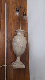 Starozitna mramorová lampa / nastavitelná výška - 4