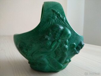 Malachytové (Jade) sklo - 3ks - 4