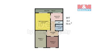 Prodej bytu 3+1, 73 m², Letohrad, ul. Spořilov III - 4
