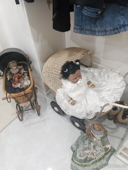 Proutěný dětský kočárek na panenku - 4