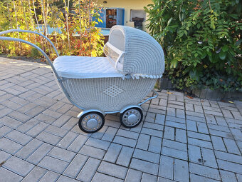 retro kočárek šestipérák bužírkový pro dítě - 4