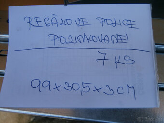 Regál kovový skladový pozinkovaný - jen police za 500 kč - 4