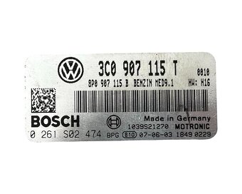 Řídící jednotka motoru 3C0907115T BWA VW Passat B6 r.v. 2008 - 4