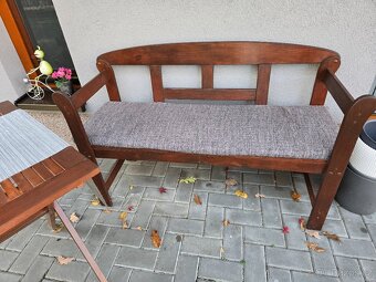 Dřevěná zahradní lavice + stůl REZERVACE - 4