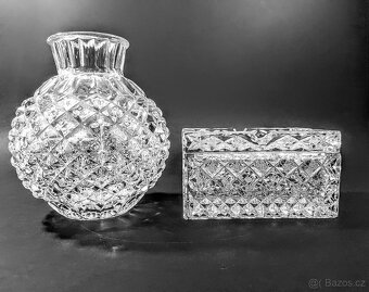 Váza a popelník / lisované sklo - 4