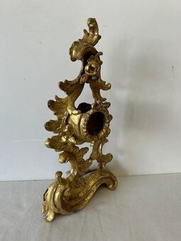 Barokní dřevěný stojánek na kapesní hodinky - originál - 4