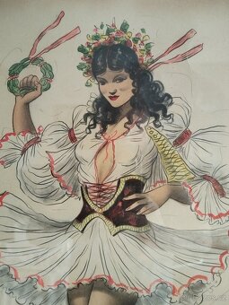 obraz TANEČNICE S VĚNEČKEM, Jaroslav Štika - 4