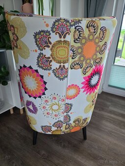 Patchwork křeslo FEEL, ušák - 4
