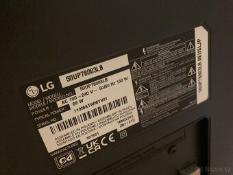 4K UHD LED Smart Televize LG 50UP78003LB - 127 cm - Wifi -T2 - 4