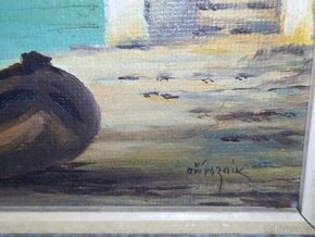 Obraz 38 x 36 olejomalba / na kartonu - 4