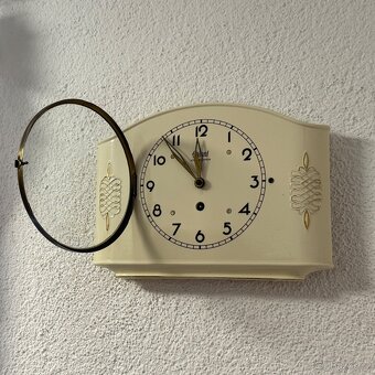 Kuchyňské starožitné keramické hodiny mechanické - 4