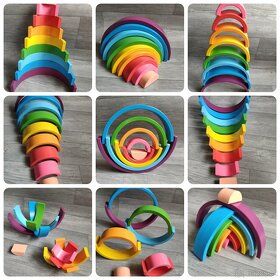 nádherná dřevěná masivní duha - 4