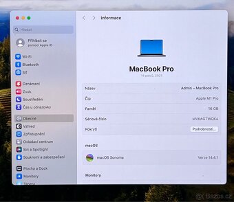 MacBook Pro 14” 2021/16GB RAM/M1 PRO/512GB SSD/Záruka - 4