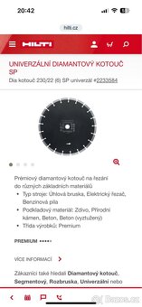 Diamantový kotouč Hilti 230 - 4