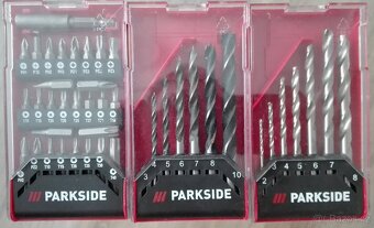 Aku vrtačka PARKSIDE + 2 baterie + 2 sady vrtáků + sada bitů - 4
