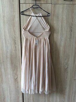 Béžové společenské šaty H&M - 4