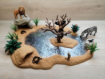 Schleich 42258 vodní laguna + 42257 vodopád (výborný stav) - 4