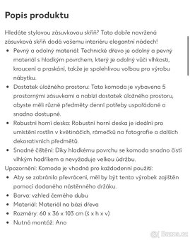 ČERNÁ KOMODA NEPOUŽITÁ - 4